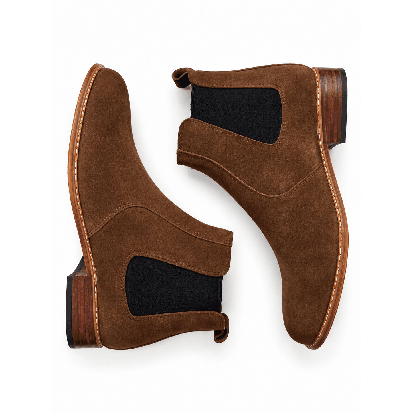 Professor Lifestyle Men's Classic Brown Suede-Look Chelsea Boots