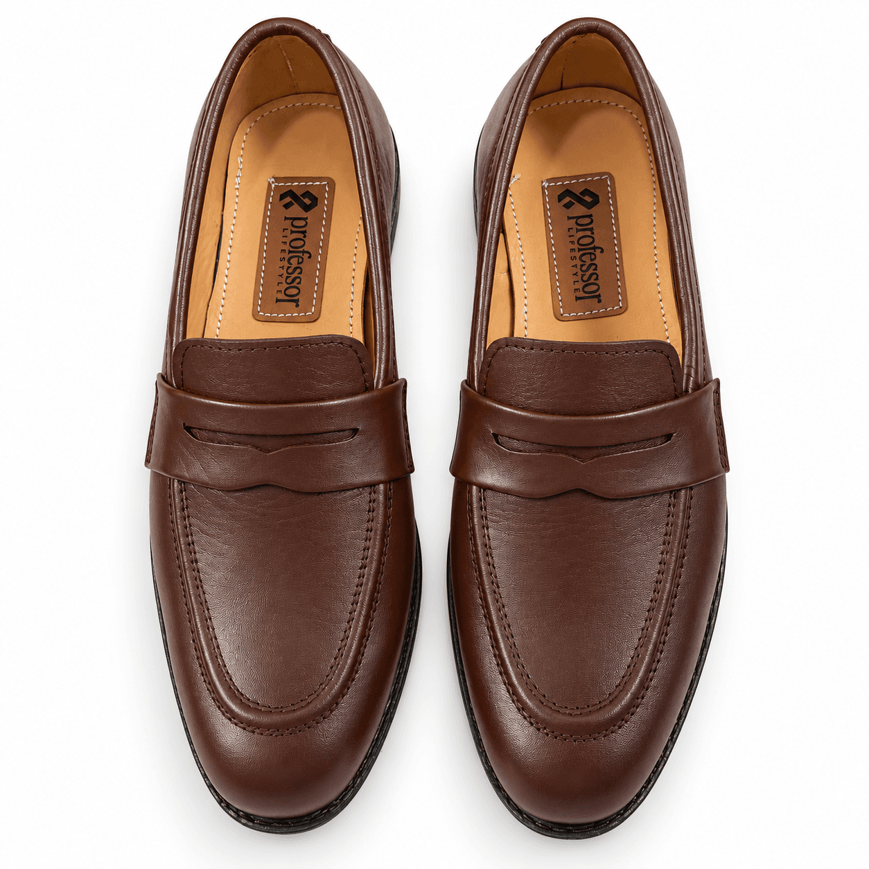 Professor Lifestyle Men's Classic Brown Penny Loafers